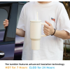 The Hydrate & Go Tumbler | 40oz Insulated Stainless Steel with Handle & Straw | Leak-Proof | The Roast Co.