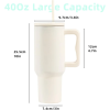 The Hydrate & Go Tumbler | 40oz Insulated Stainless Steel with Handle & Straw | Leak-Proof | The Roast Co.