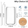 The Eco-Chic Sip Set | 16oz Glass Tumbler with Bamboo Lid & Straw | Skinny Design | The Roast Co.