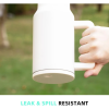 The Hydrate & Go Tumbler | 40oz Insulated Stainless Steel with Handle & Straw | Leak-Proof | The Roast Co.