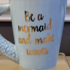 The Mermaid's Brew Mug | 10oz Ceramic "Make Waves" Coffee & Tea Cup | Unique Tail Handle | The Roast Co.