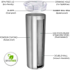 The Sleek Sip Tumbler | 20oz Insulated Stainless Steel | Skinny Design with Lid & Straw | The Roast Co.