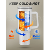 The Custom Creation Tumbler | 40oz Sublimation Blank with Handle & Lid | Personalize Your Brew | The Roast Co.
