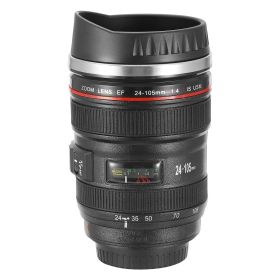 The "Focus & Sip" Camera Lens Mug | 13.6oz Stainless Steel Travel Cup | Photography Gift & Insulated | The Roast Co.
