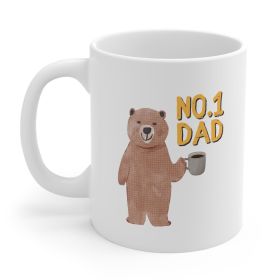 The "Number One Dad Bear" Coffee Mug | 11oz Ceramic for Dad | Lead & BPA-Free | The Roast Co.