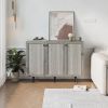 Storage Cabinet with Three Doors,Wood Sideboard Buffet Storage with Adjustable Shelf,Wood Coffee Bar Cabinet,Kitchen Buffet Cabinet Cupboard