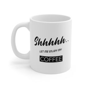 The "Shhh... Coffee Time" Mug | 11oz Classic Ceramic | Perfect for Quiet Moments | The Roast Co.