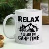 The Adventure Awaits Camp Mug | Mountain & Glamping Ceramic | 11oz Reusable Gift | The Roast Co.