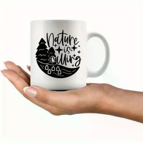 The "Nature's Call" Coffee Mug | 11oz Ceramic for Outdoor Enthusiasts | Camping & Cozy Sips | The Roast Co.