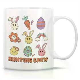 The "Hunting Crew" Easter Bunny Mug | Whimsical 11oz Ceramic | Double-Sided Print & Sturdy | The Roast Co.