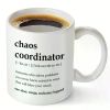 The "Chaos Coordinator" Mug | 11oz Portable Ceramic Coffee Cup | Female Boss & Colleague Gift | The Roast Co.