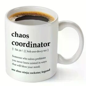 The "Chaos Coordinator" Mug | 11oz Portable Ceramic Coffee Cup | Female Boss & Colleague Gift | The Roast Co.