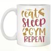 The "Eat Sleep Gym Repeat" Mug | Motivational Fitness Ceramic | 11oz Insulated & Reusable | The Roast Co.