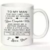 The "To My Man" Love Mug | Heartfelt 11oz Ceramic | Dishwasher & Microwave Safe | The Roast Co.