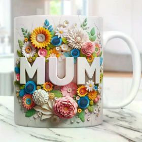 The "Blooming Mum" Floral Mug | 11oz 3D Ceramic | Perfect Mother's Day & Spring Gift | The Roast Co.