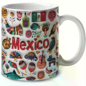 The Fiesta Spirit Coffee Mug | 11oz Vibrant Mexican Ceramic | Durable, Microwave & Dishwasher Safe | The Roast Co.