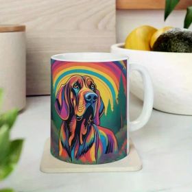 The Psychedelic Hound Mug | 11oz Ceramic Dog Lover Gift | Microwave-Safe & Insulated | The Roast Co.