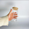 The Eco-Chic Sip Set | 16oz Glass Tumbler with Bamboo Lid & Straw | Skinny Design | The Roast Co.