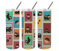 Lots of Black and Tan Pomeranian Stainless Steel Skinny Tumbler Vacuum Double Walled Reusable Insulated Tumbler Travel Cup for Coffee Cocktails Gift w