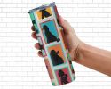 Lots of Black Standard Poodle Stainless Steel Skinny Tumbler Vacuum Double Walled Reusable Insulated Tumbler Travel Cup for Coffee Cocktails Gift with