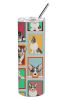 Lots of Blue Merle Welsh Cardigan Corgi Stainless Steel Skinny Tumbler Vacuum Double Walled Reusable Insulated Tumbler Travel Cup for Coffee Cocktails