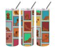 Lots of Longhaired Red Dachshund Stainless Steel Skinny Tumbler Vacuum Double Walled Reusable Insulated Tumbler Travel Cup for Coffee Cocktails Gift w