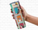 Lots of Blue Merle Welsh Cardigan Corgi Stainless Steel Skinny Tumbler Vacuum Double Walled Reusable Insulated Tumbler Travel Cup for Coffee Cocktails