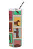 Lots of Chocolate Labrador Retriever Stainless Steel Skinny Tumbler Vacuum Double Walled Reusable Insulated Tumbler Travel Cup for Coffee Cocktails Gi