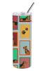 Lots of Airedale Terrier Stainless Steel Skinny Tumbler Vacuum Double Walled Reusable Insulated Tumbler Travel Cup for Coffee Cocktails Gift with Lid