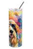 Afghan Hound Hippie Dawg Stainless Steel Skinny Tumbler Vacuum Double Walled Reusable Insulated Tumbler Travel Cup for Coffee Cocktails Gift with Lid
