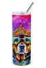 Rottweiler Hippie Dawg Stainless Steel Skinny Tumbler Vacuum Double Walled Reusable Insulated Tumbler Travel Cup for Coffee Cocktails Gift with Lid
