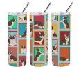 Lots of Brindle Cardigan Corgi Stainless Steel Skinny Tumbler Vacuum Double Walled Reusable Insulated Tumbler Travel Cup for Coffee Cocktails Gift wit
