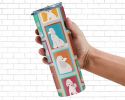 Lots of White Standard Poodle Stainless Steel Skinny Tumbler Vacuum Double Walled Reusable Insulated Tumbler Travel Cup for Coffee Cocktails Gift with