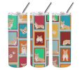 Lots of Fawn Pembroke Corgi Stainless Steel Skinny Tumbler Vacuum Double Walled Reusable Insulated Tumbler Travel Cup for Coffee Cocktails Gift with L