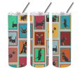 Lots of Black and Tan Chihuahua Stainless Steel Skinny Tumbler Vacuum Double Walled Reusable Insulated Tumbler Travel Cup for Coffee Cocktails Gift wi