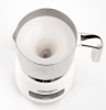 5 in 1 pearl white electric milk foam LED touch control 0.4L/13.5oz cold foam 360¬∞, rotating base detachable cold and hot foam and steamer SUS304