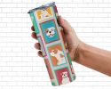 Lots of Piebald English Bulldog Stainless Steel Skinny Tumbler Vacuum Double Walled Reusable Insulated Tumbler Travel Cup for Coffee Cocktails Gift wi