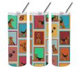 Lots of Airedale Terrier Stainless Steel Skinny Tumbler Vacuum Double Walled Reusable Insulated Tumbler Travel Cup for Coffee Cocktails Gift with Lid