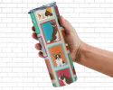 Lots of Brindle Cardigan Corgi Stainless Steel Skinny Tumbler Vacuum Double Walled Reusable Insulated Tumbler Travel Cup for Coffee Cocktails Gift wit