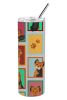 Lots of Black and Tan Yorkie Stainless Steel Skinny Tumbler Vacuum Double Walled Reusable Insulated Tumbler Travel Cup for Coffee Cocktails Gift with