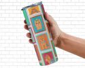 Lots of Blue and Tan Yorkie Stainless Steel Skinny Tumbler Vacuum Double Walled Reusable Insulated Tumbler Travel Cup for Coffee Cocktails Gift with L