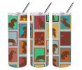 Lots of Chocolate and Tan Dachshund Stainless Steel Skinny Tumbler Vacuum Double Walled Reusable Insulated Tumbler Travel Cup for Coffee Cocktails Gif