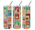 Lots of Fawn French Bulldog Stainless Steel Skinny Tumbler Vacuum Double Walled Reusable Insulated Tumbler Travel Cup for Coffee Cocktails Gift with L