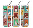 Lots of Red Siberian Husky Stainless Steel Skinny Tumbler Vacuum Double Walled Reusable Insulated Tumbler Travel Cup for Coffee Cocktails Gift with Li