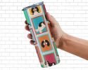 Lots of Tricolor Cavalier Spaniel Stainless Steel Skinny Tumbler Vacuum Double Walled Reusable Insulated Tumbler Travel Cup for Coffee Cocktails Gift