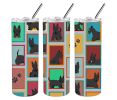 Lots of Scottish Terrier Stainless Steel Skinny Tumbler Vacuum Double Walled Reusable Insulated Tumbler Travel Cup for Coffee Cocktails Gift with Lid