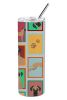 Lots of Fawn Great Dane Stainless Steel Skinny Tumbler Vacuum Double Walled Reusable Insulated Tumbler Travel Cup for Coffee Cocktails Gift with Lid