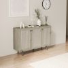 Storage Cabinet with Three Doors,Wood Sideboard Buffet Storage with Adjustable Shelf,Wood Coffee Bar Cabinet,Kitchen Buffet Cabinet Cupboard