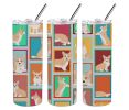 Lots of Fawn Cardigan Corgi Stainless Steel Skinny Tumbler Vacuum Double Walled Reusable Insulated Tumbler Travel Cup for Coffee Cocktails Gift with L