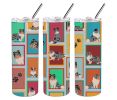Lots of Blue Merle Sheltie Stainless Steel Skinny Tumbler Vacuum Double Walled Reusable Insulated Tumbler Travel Cup for Coffee Cocktails Gift with Li